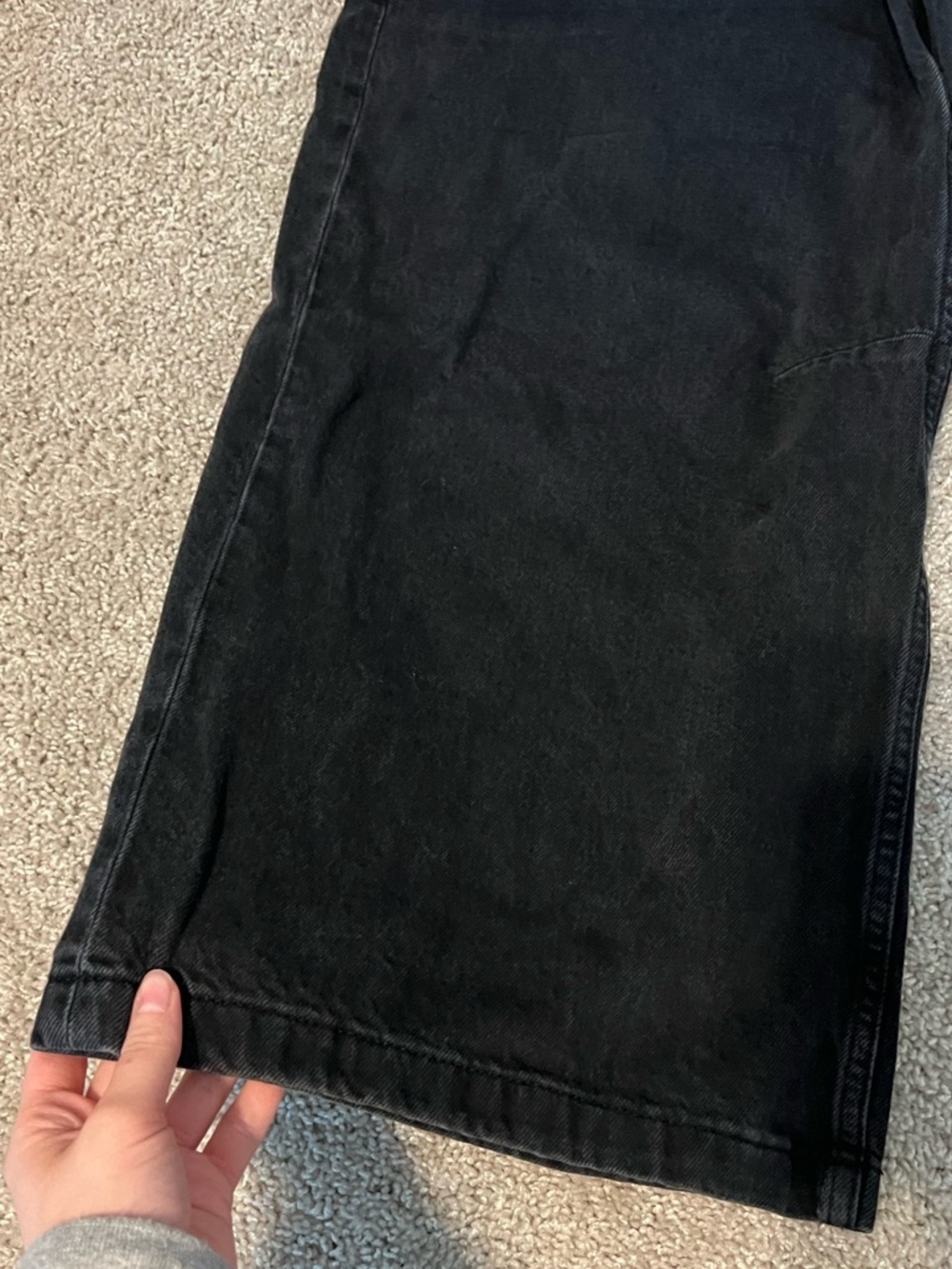 ⚫️COTTON ON: Men’s size 32, black Y2K super wide style denim jeans, preowned⚫️ - Picture 11 of 14